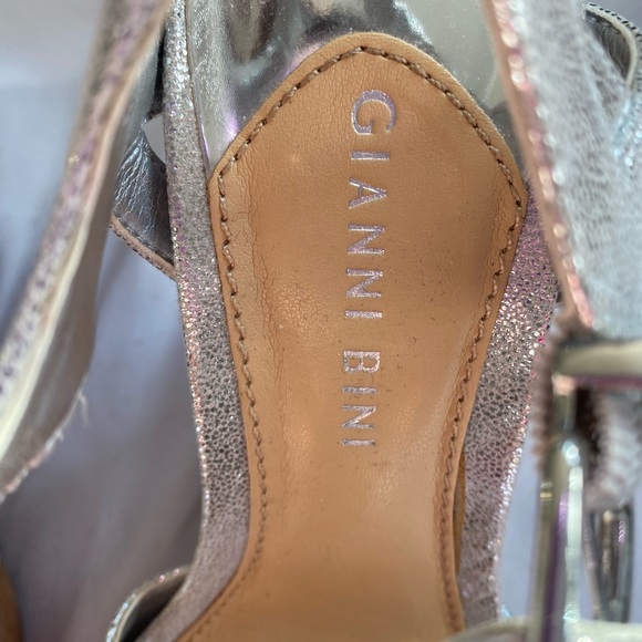 - Gianni bini wedge Platform silver cork Sandal 8.5 - Picture 5 of 16